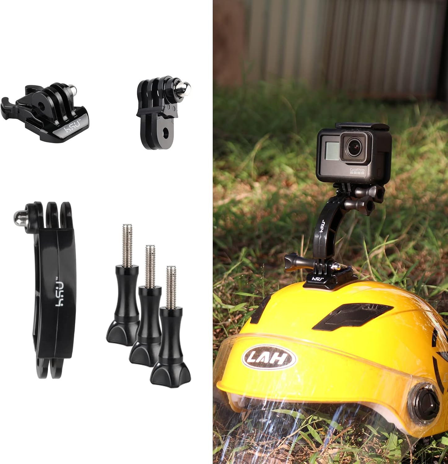 Basic Adapter Grab Bag for Gopro - 13Pcs Kit Including Quick Release Buckle, J-H