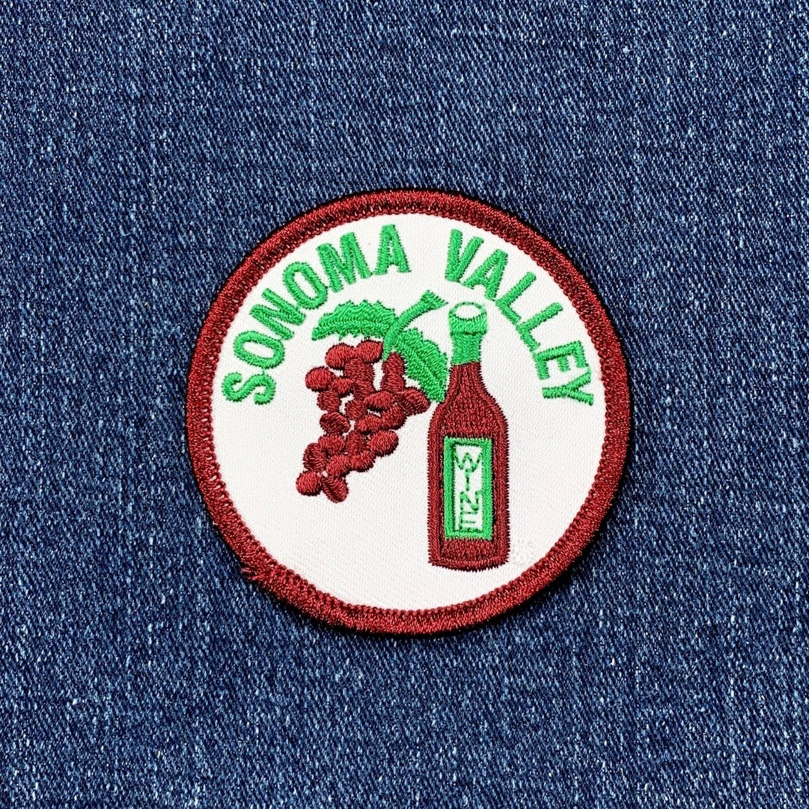 Sonoma Valley Patch - Embroidered California Wine Country Badge 2.5" (Iron On)