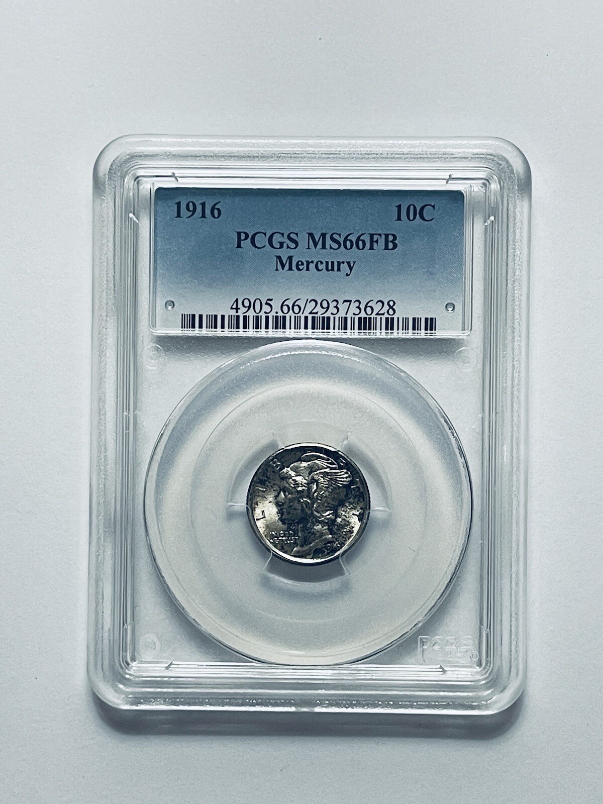 1916 Mercury Dime PCGS MS66FB