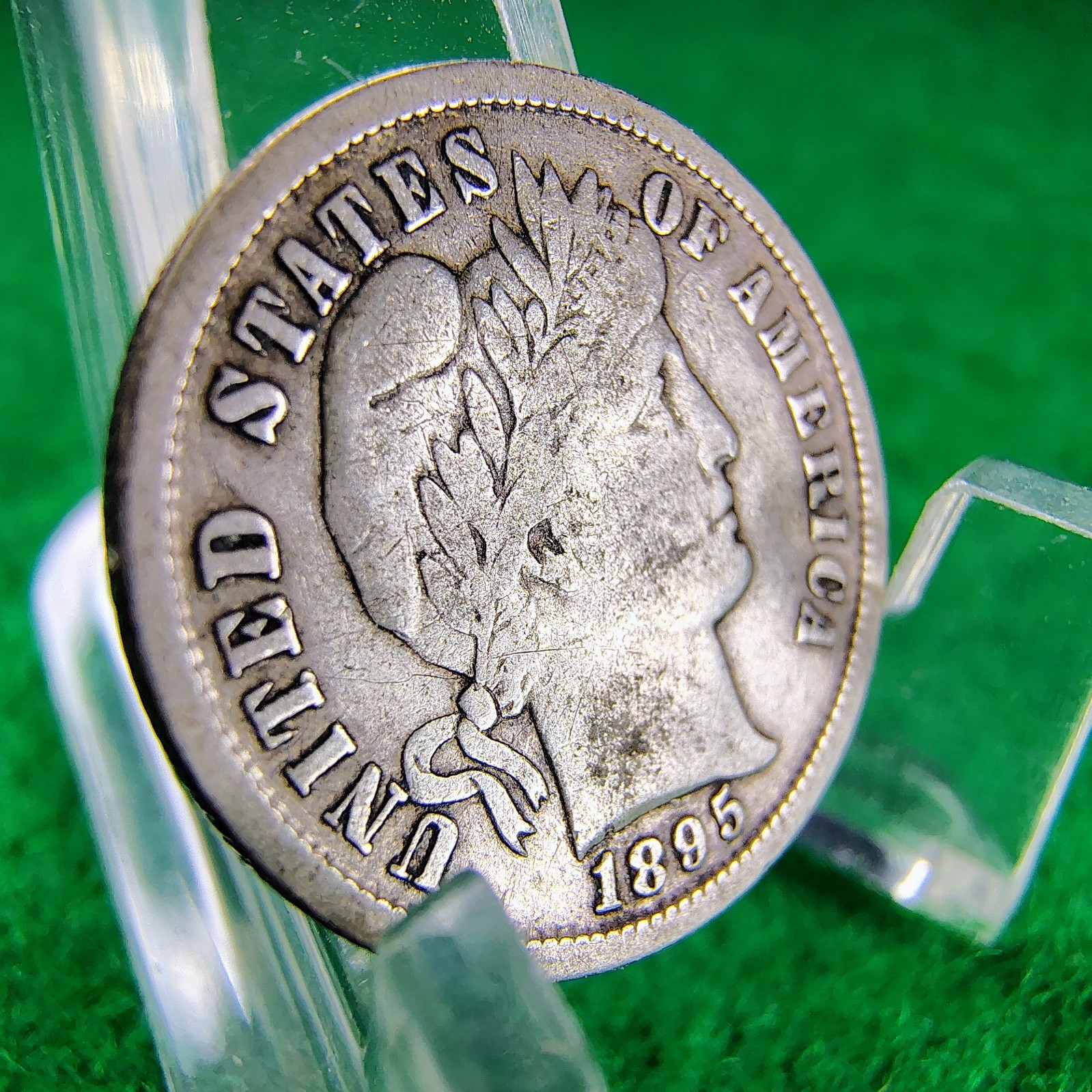 1895-S Barber Dime 10C - Better Date - San Francisco Mint - F-VF - Light Toning