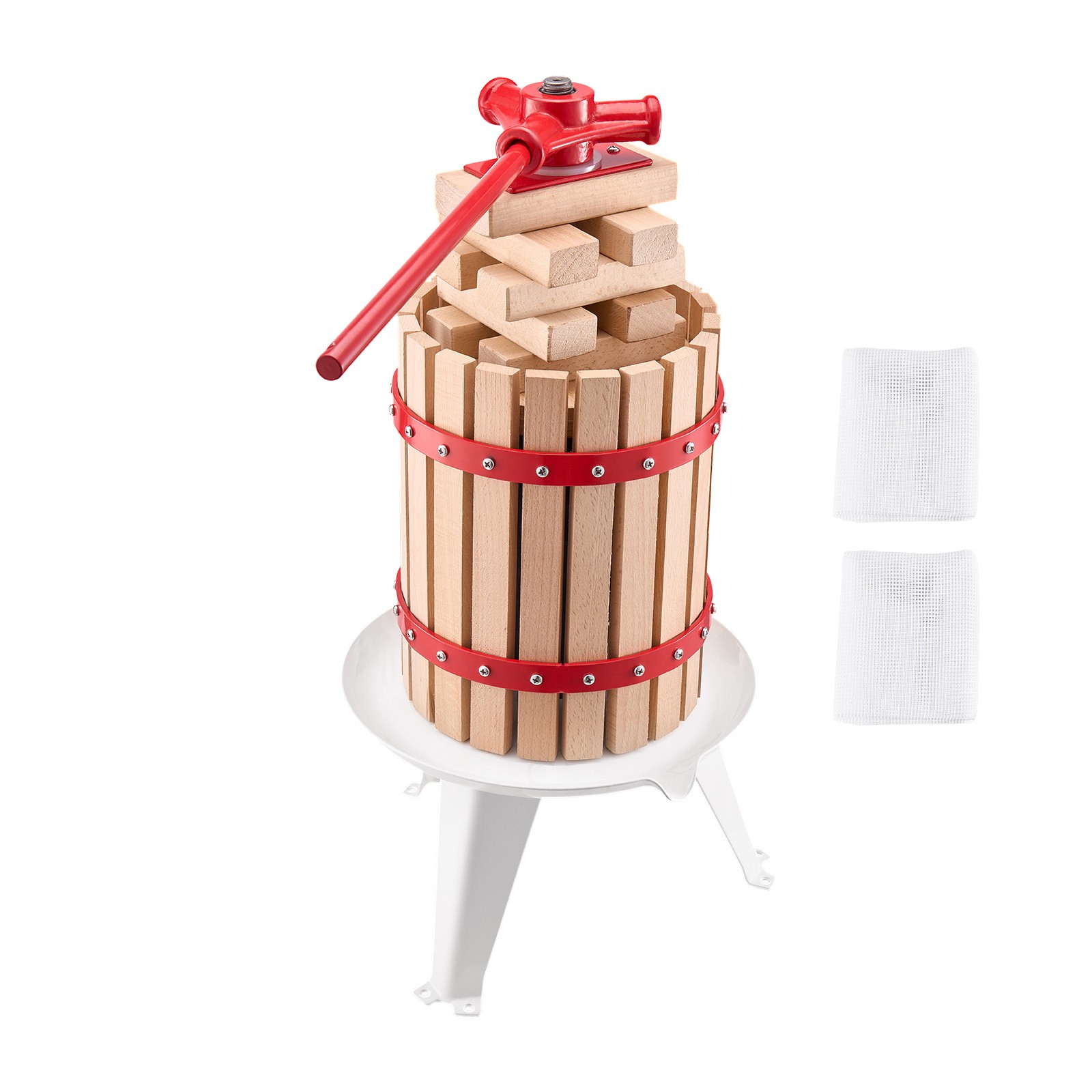 Uimoso Fruit Wine Press Manual Press Wine Juice Making 1.6 Gal/ 6L Wood Basket
