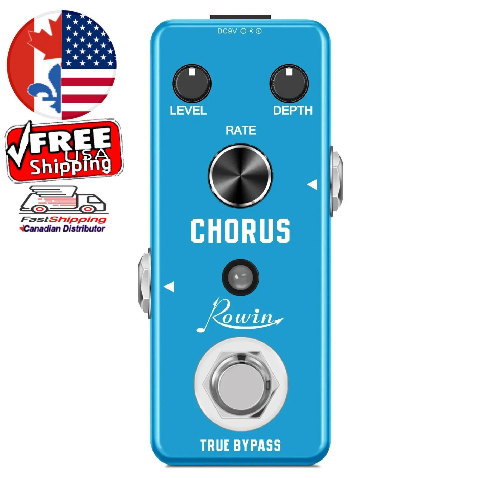 Rowin LEF-304 Chorus Analog Guitar Chorus Pedal rare MN3007 CHIP/BBD Circuit New