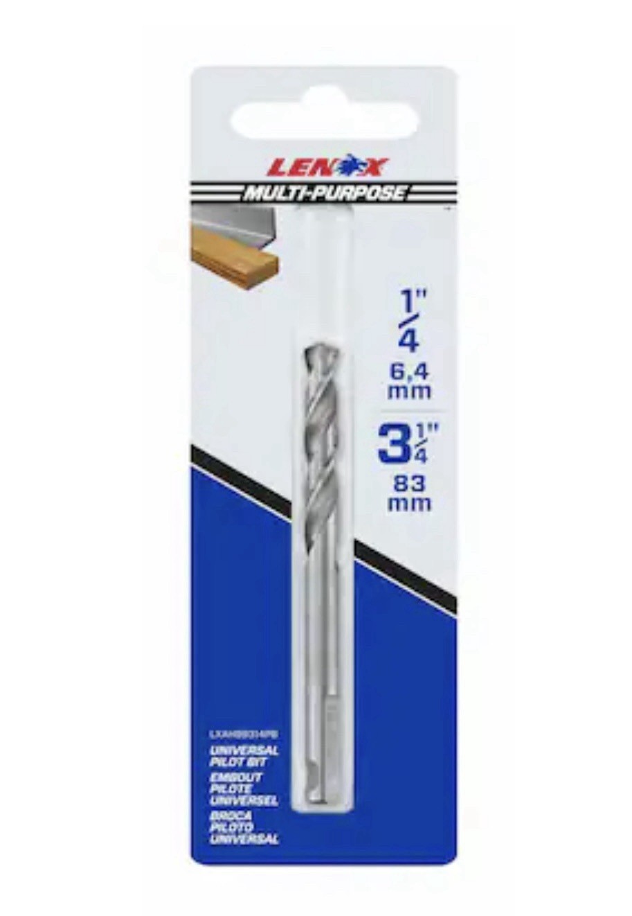 Lenox Pilot Drill Bit High Speed Steel 1/4” X  3-1/4" Shank LXAH99314PB    Bx24