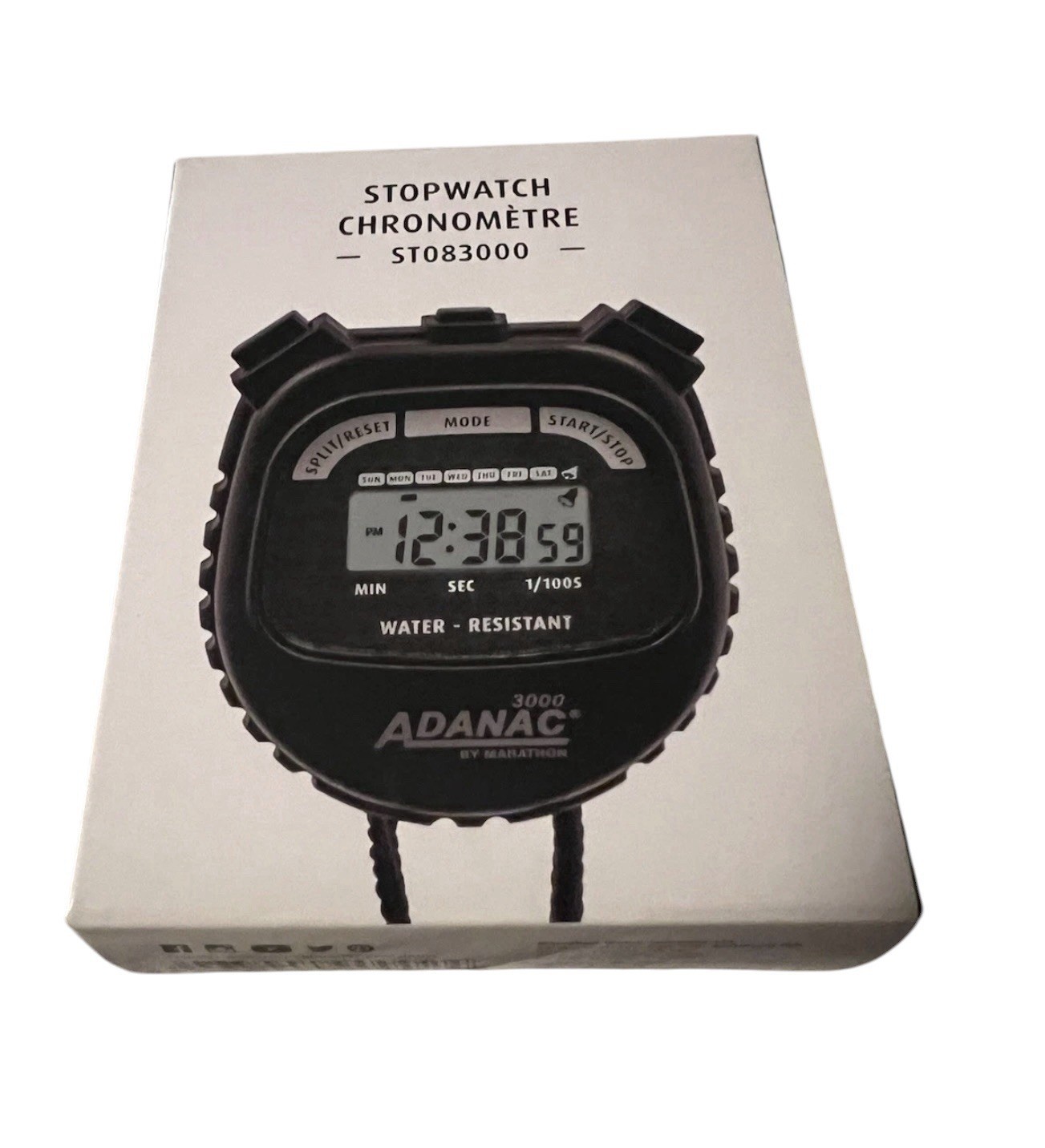 Adanac 3000 Digital Stopwatch Timer Black Precision For Sports And Events