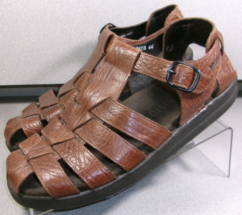 SAM MMPFSA70 MEN SHOE SIZE 10 M (EURO 44) TAN LEATHER FISHERMAN BY MEPHISTO