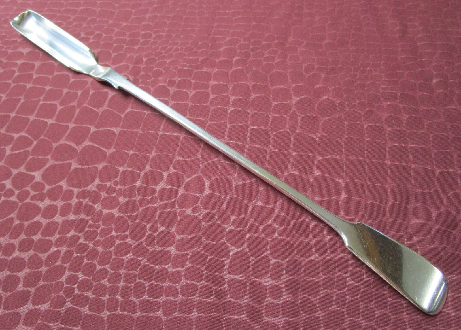 Antique TIPPED Lg Marrow Scoop Silverplate England Treacher & Co No Mono     gbr