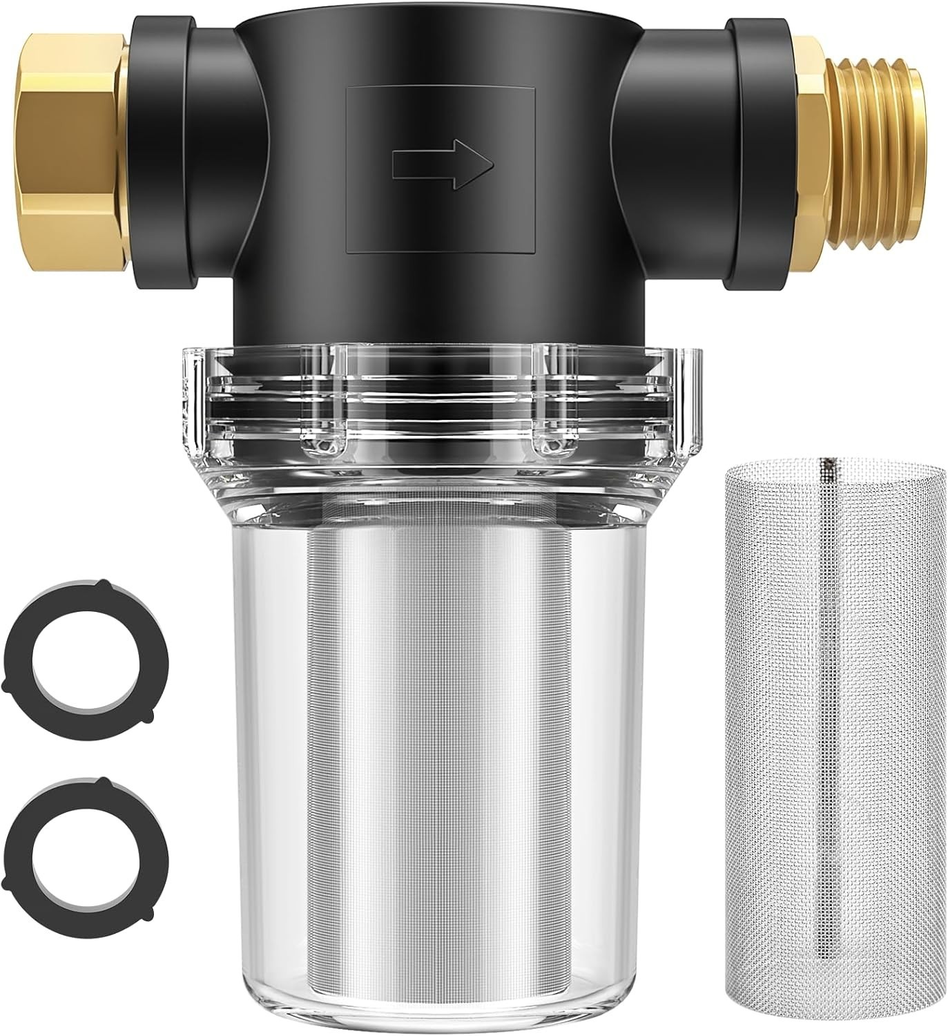 Filtro de sedimentos Línea de fijación Filtro de manguera de agua Metal Plástico