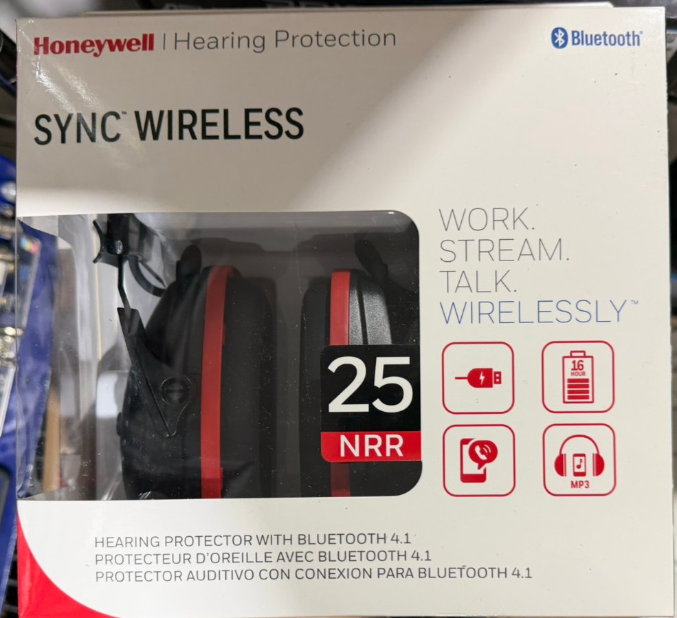 Honeywell Wireless Hearing Protector Earmuffs With Bluetooth Audio - RWS-53016