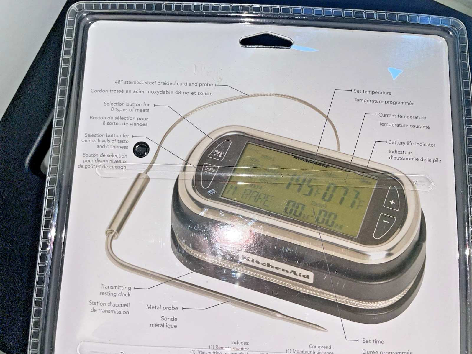 KitchenAid Wireless Remote Timer&Thermometer,Probe 200 Foot Range, New! Sealed