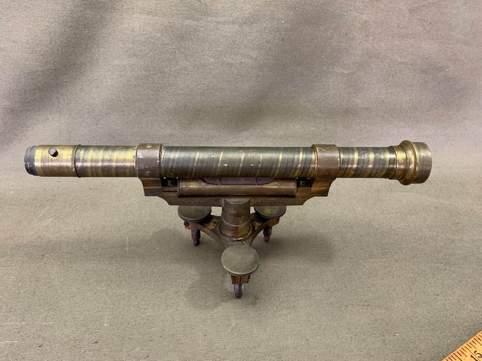 SURVEYING LEVEL BY BREITHAUPT & SOHN, 1877