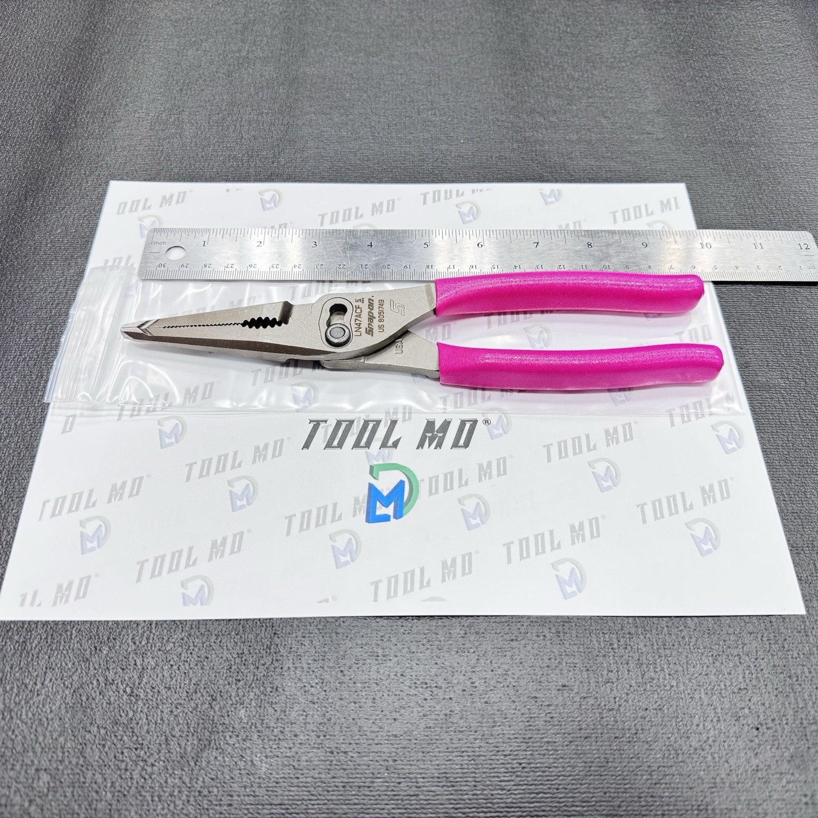 Snap-on Tools ELECTRIC PINK 9" Talon Grip Long Nose Slip Joint Pliers LN47ACFEP