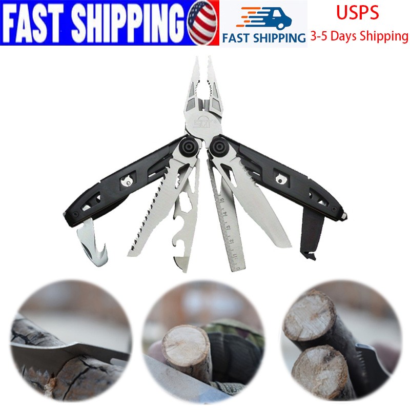 18 in 1 Stainless Steel Folding Multitool Pliers Pocket Knife Camping Multi Tool