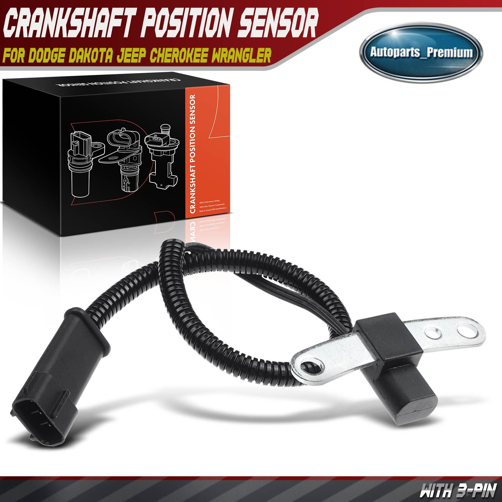Engine Crankshaft Position Sensor for Dodge Dakota 1997-2002 Jeep Cherokee 96-00