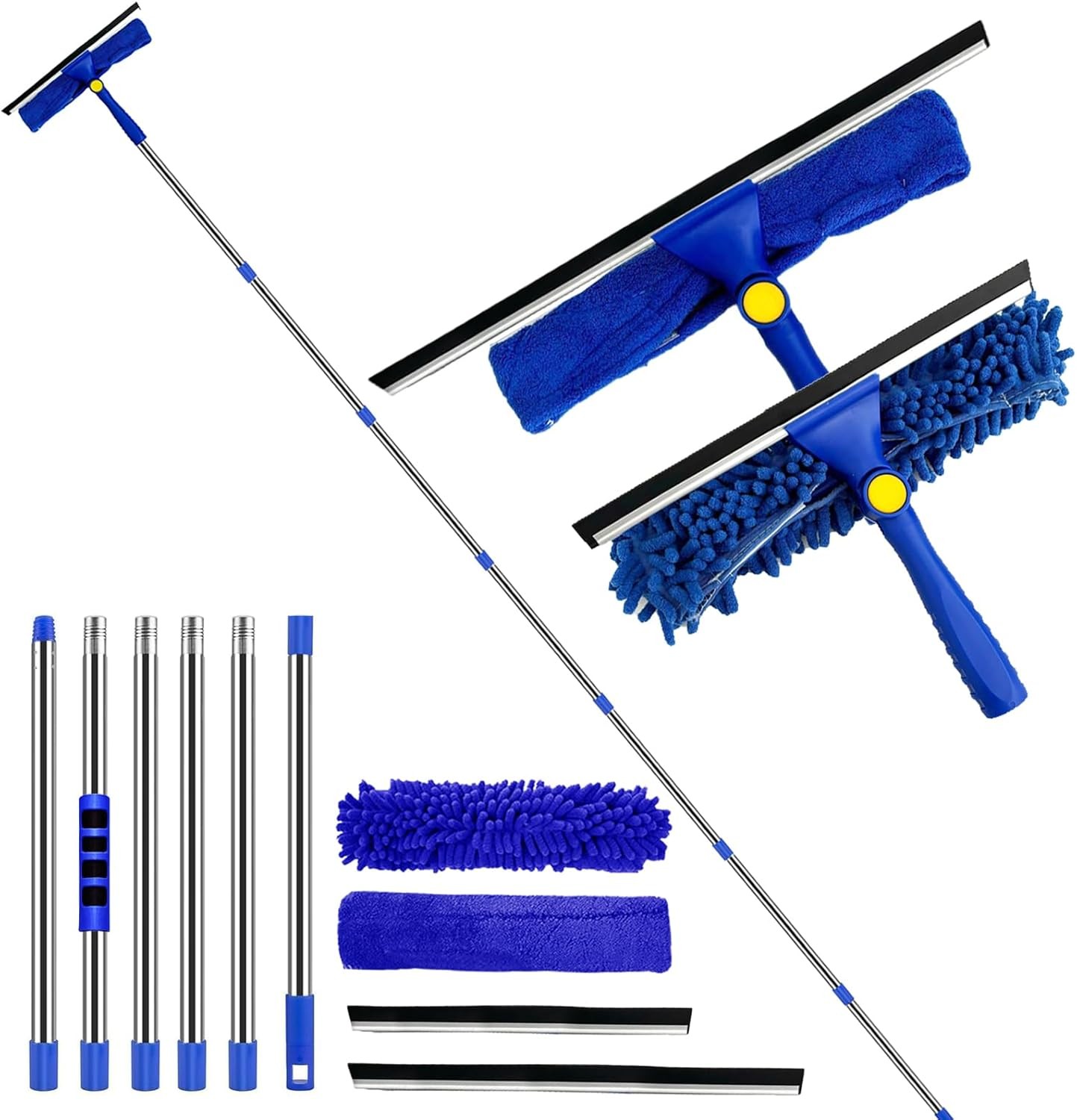 Window Cleaner Squeegee Kit - 2.38M (94inch) Cleaning Equipment with Long Handle