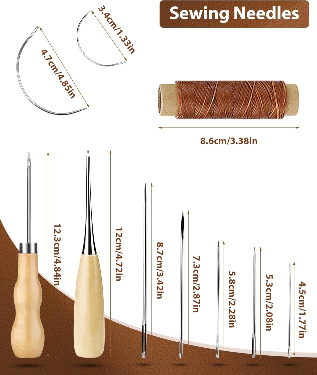 Leather Working Tools Kit for Beginners Leather Crafting Supplies Set for DIY...
