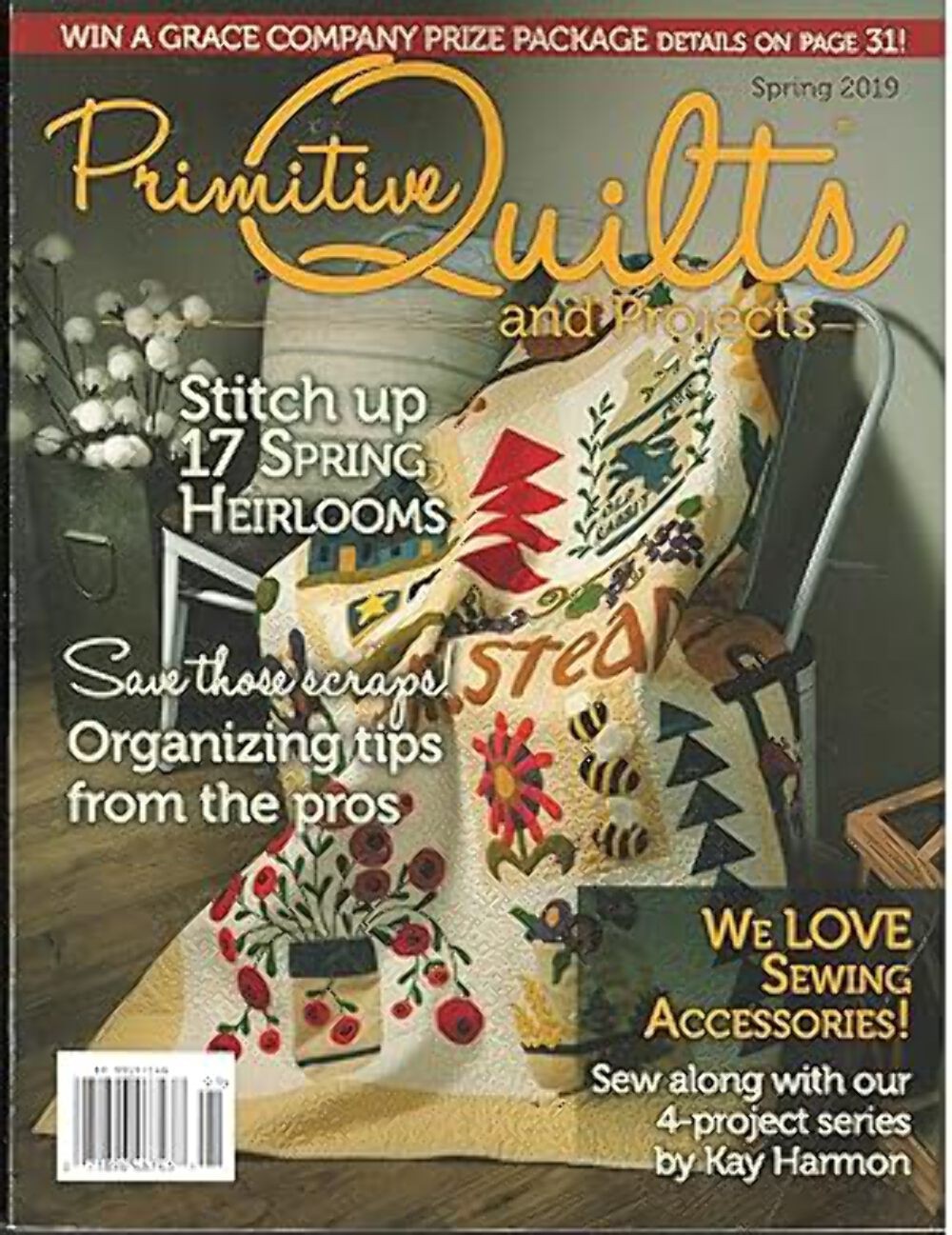 Primitive Quilts and Projects - Spring, Summer, Fall 2019 - Magazine - Single Is