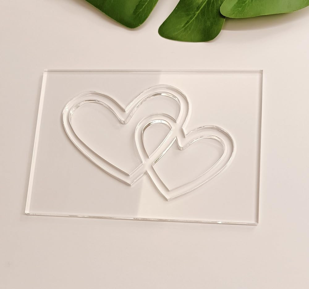 Double Heart Router Template,Clear Acrylic Woodworking Template,Router Template