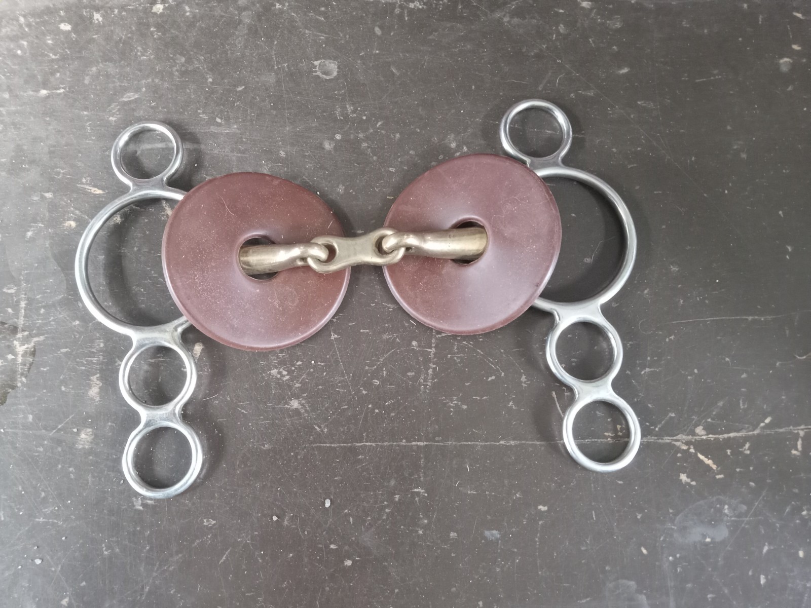 Three Ring Horse Bit 3 Piece 5 Inch Mouth w/bit guards