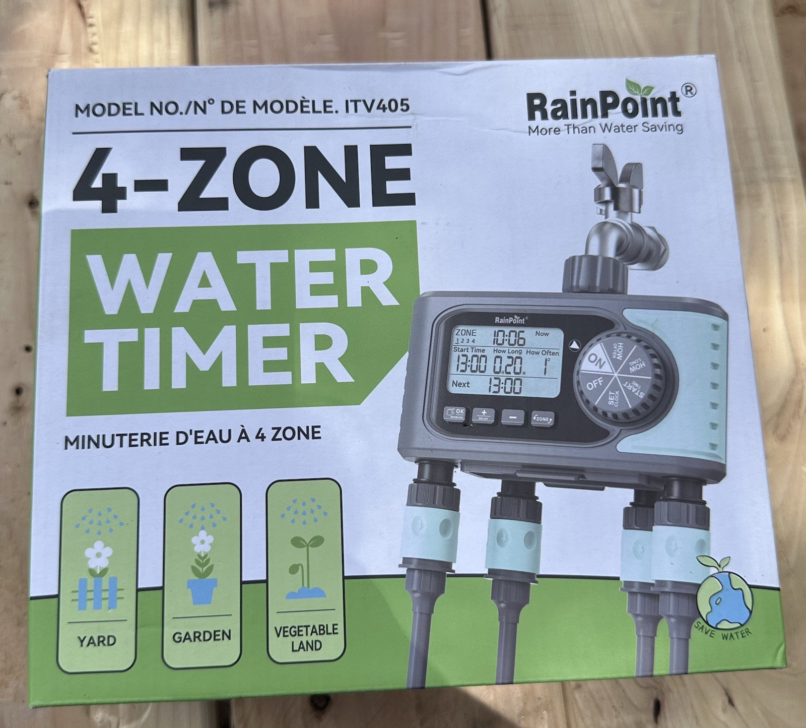 RainPoint 4 Zone Water Timer ITV405