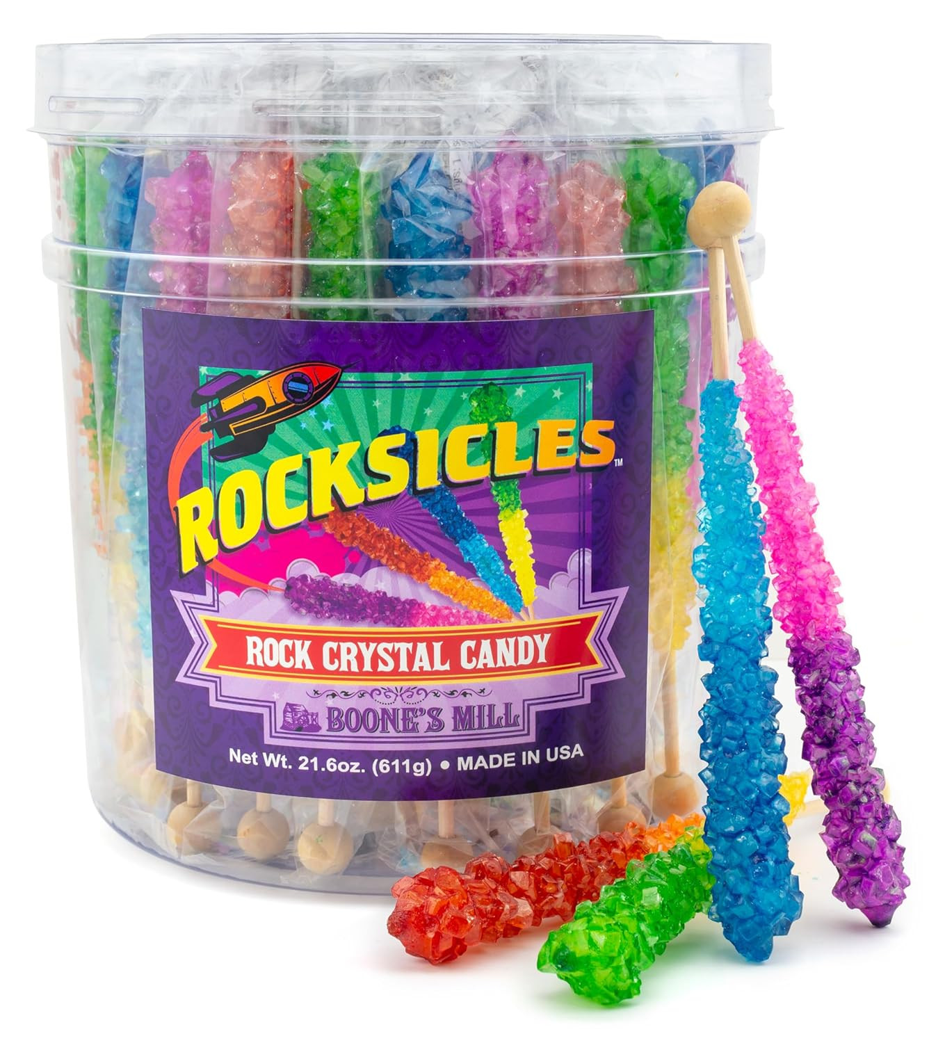 Rocksicles - 36 Extra Large Rock Candy Sticks
