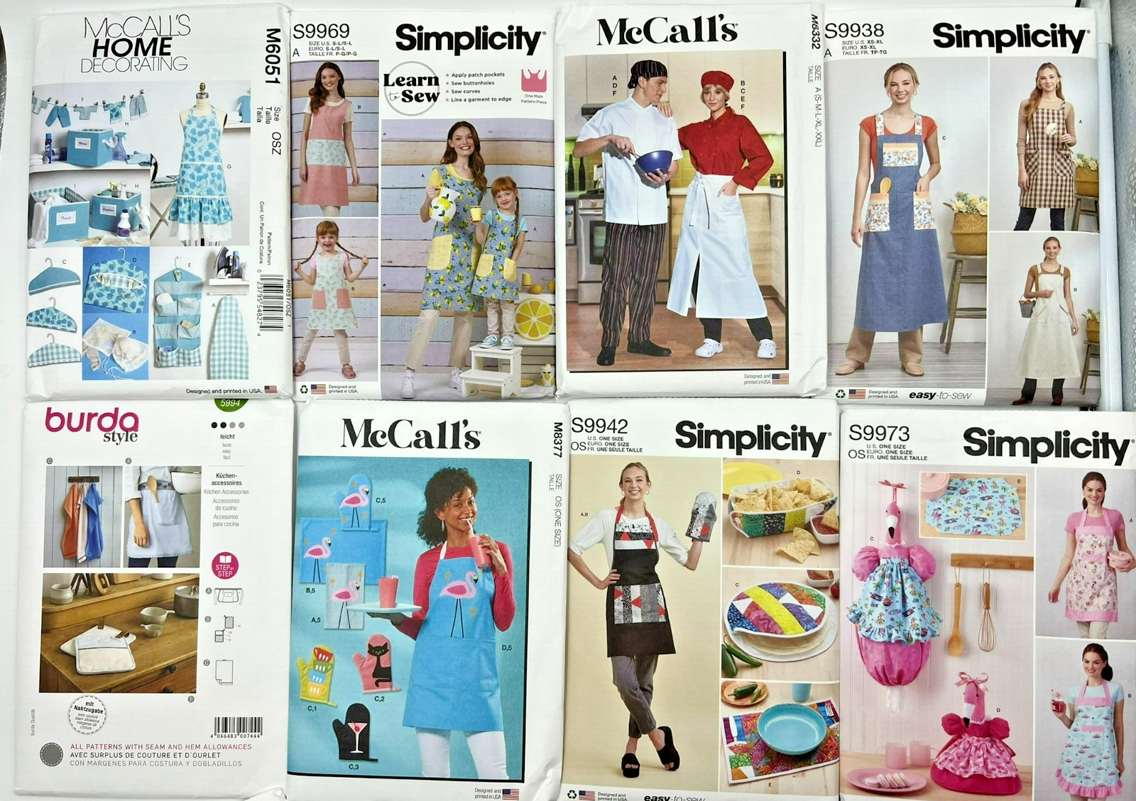 Buyers Choice: McCalls, Simplicity, Butterick- Apron Sewing Patterns