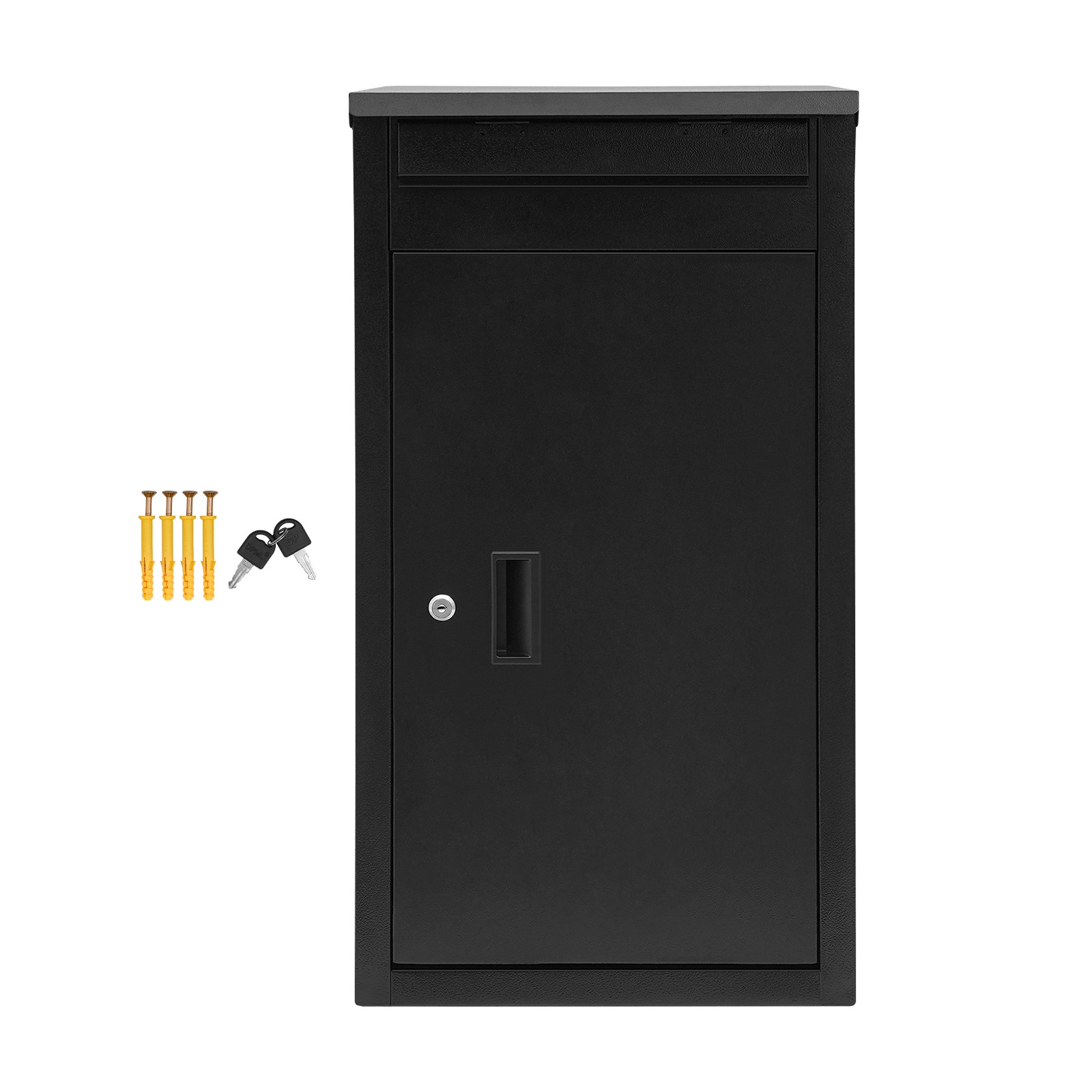 Wall-Mounted Parcel Drop Box, Package Delivery Box, Large Mail Box with Key Lock