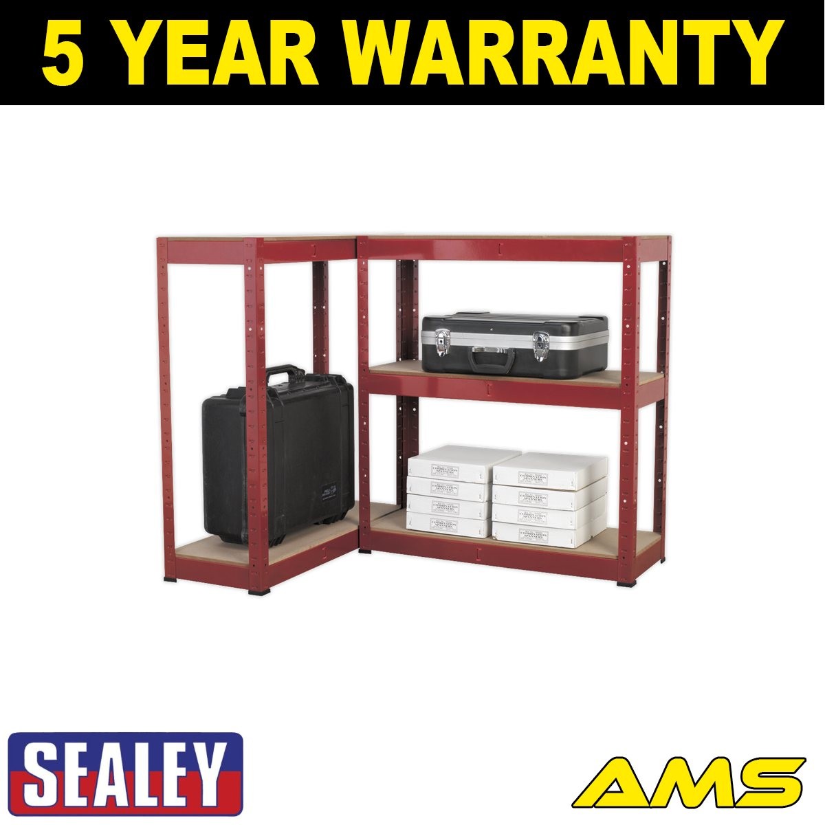Sealey Racking Unit with 5 Shelves 150kg Capacity Per Level AP6150