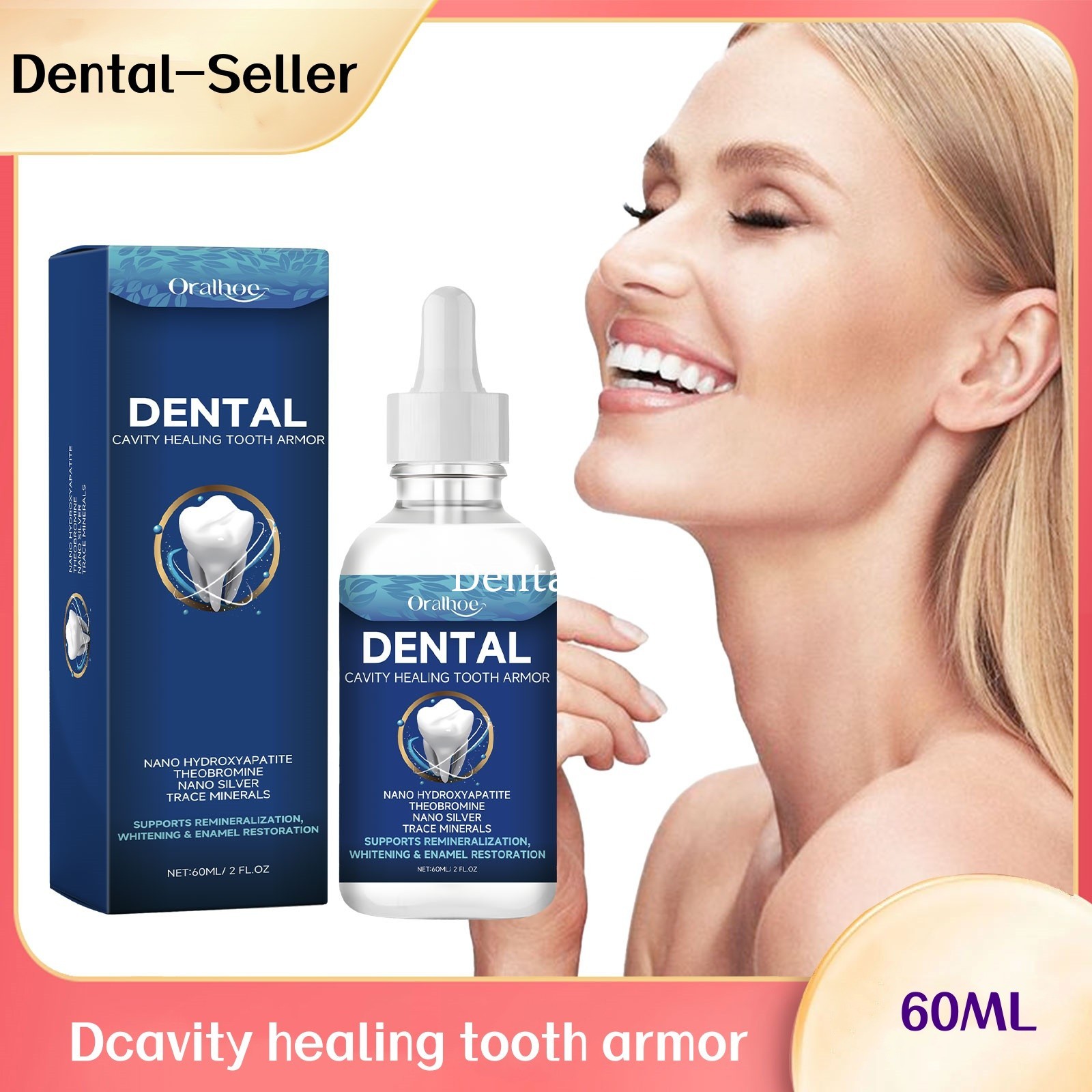 Dental Cavity Healing Tooth Armor Teeth Care Whitening Enamel Restoration 60ml