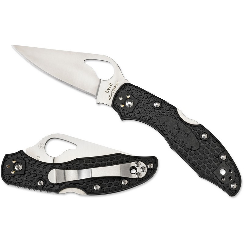 Spyderco BY04PBK2 byrd Meadowlark 2 Folding Knife 2.88" 8Cr13MoV Plain Edge