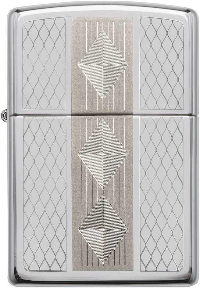 Zippo 29424 Diamond Grill High Polish Chrome