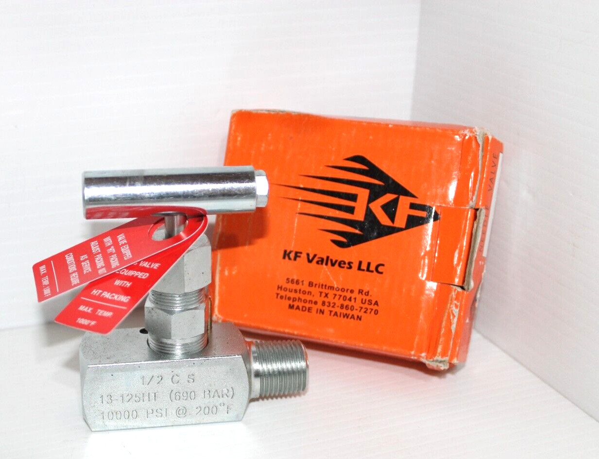 ⭐NEW IN BOX⭐ KF  13-125HT CS NEEDLE VALVE 1/2" NPT 10,000 PSI