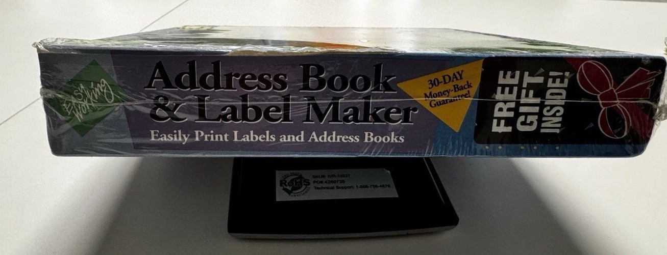 Easy Working Address Book & Label Maker Factory Sealed Vintage DOS Floppy Disk