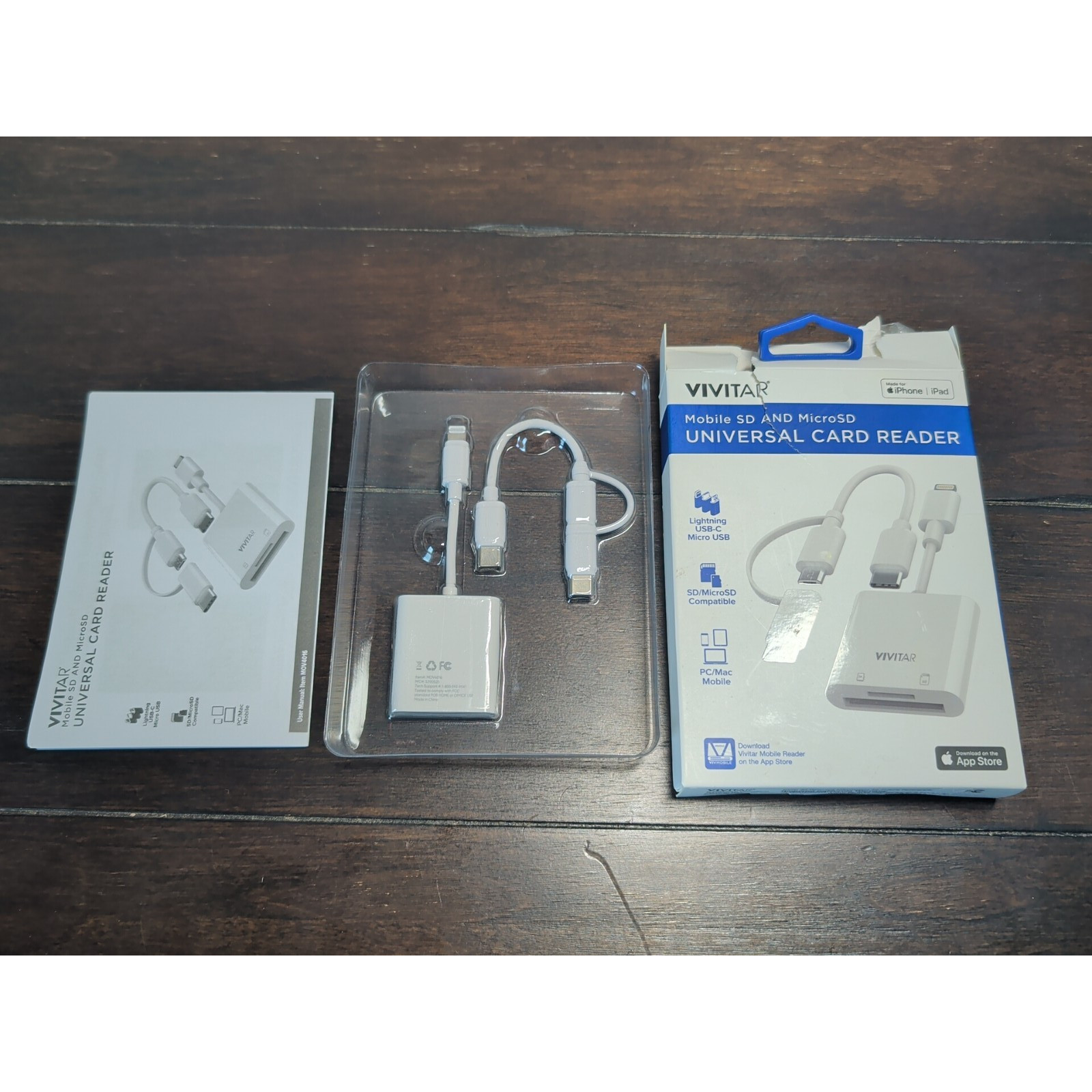 Vivitar Mobile SD and MicroSD Universal Card Reader White MOV4016 V1 Box/Retail