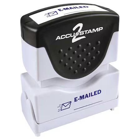 Accu-Stamp2 038842 Microban Message Stamp, Emailed, 1/8"
