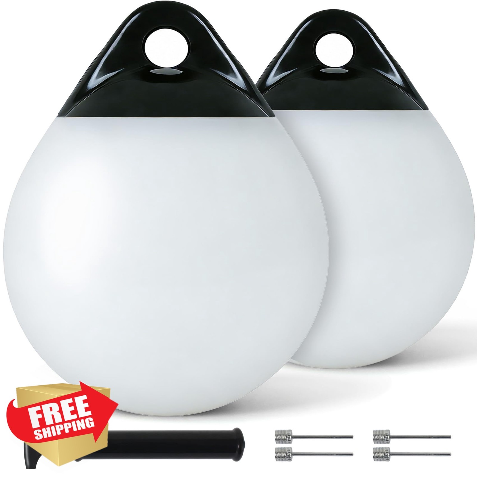 Boat Buoy Balls 10 Inch 12 Inch 15 Inch, Inflatable Mooring Buoys with Pump, ...