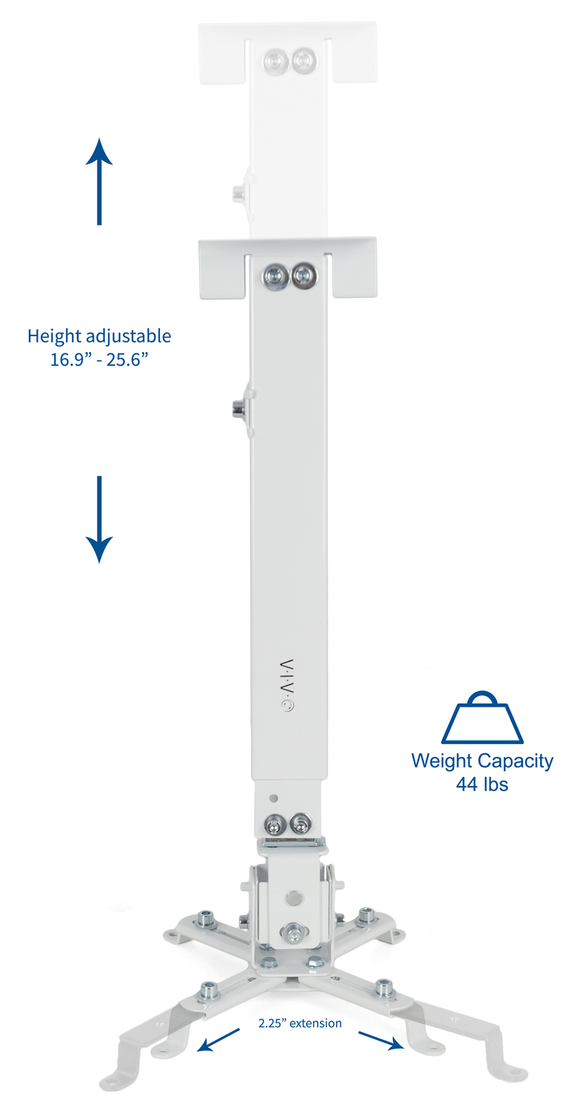VIVO Universal Adjustable Wall Ceiling Projector Mount Extend Length Projection