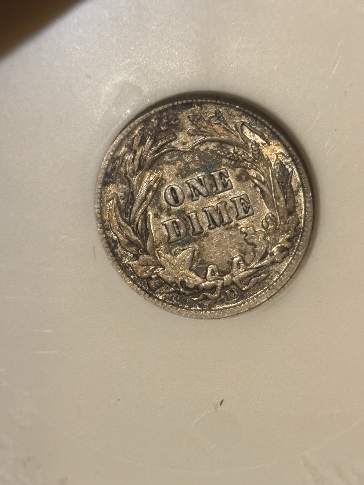 1911 D Barber Dime Old Anacs Soapbox EF45