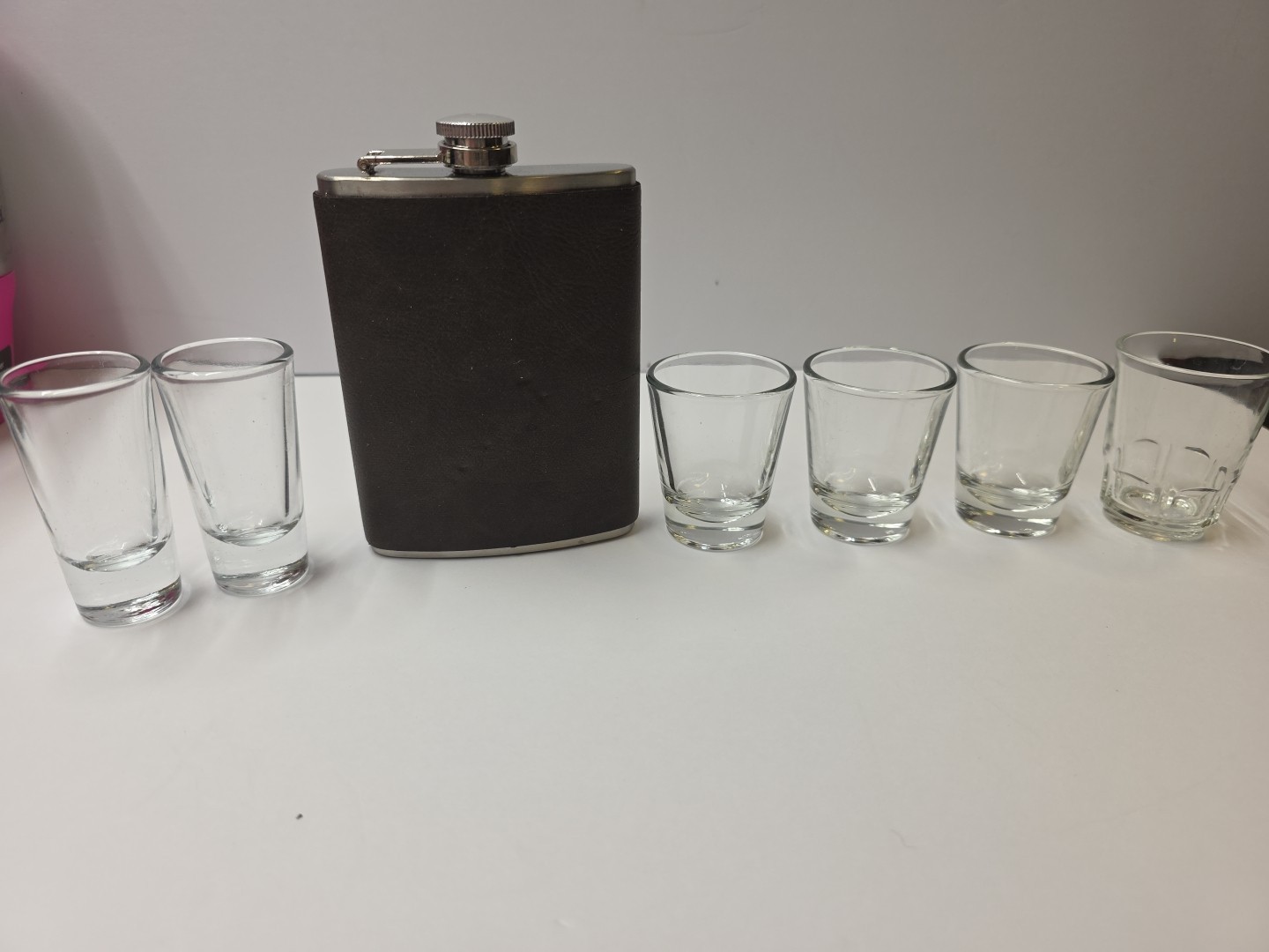 Flas And 6 Shot Glasses