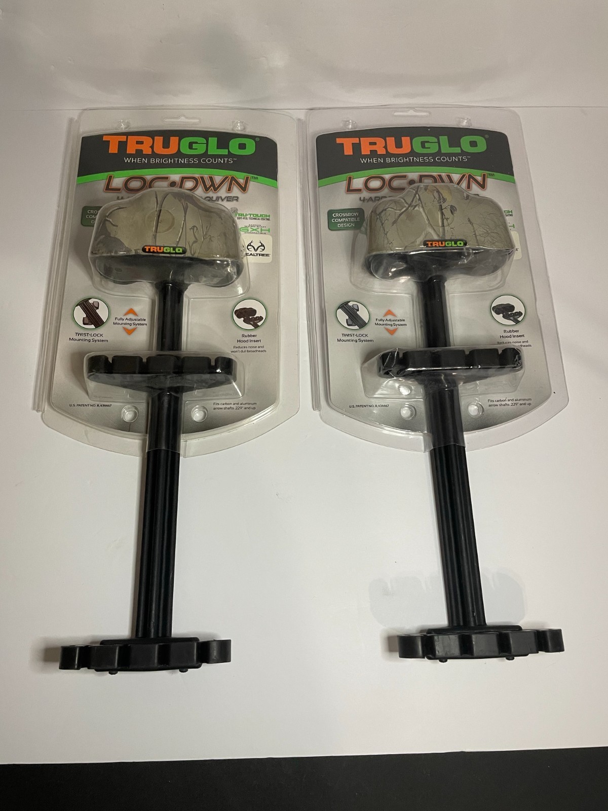 TruGlo Loc-Down 4-Arrow Quiver Realtree Xtr TG324J Pack Of 2