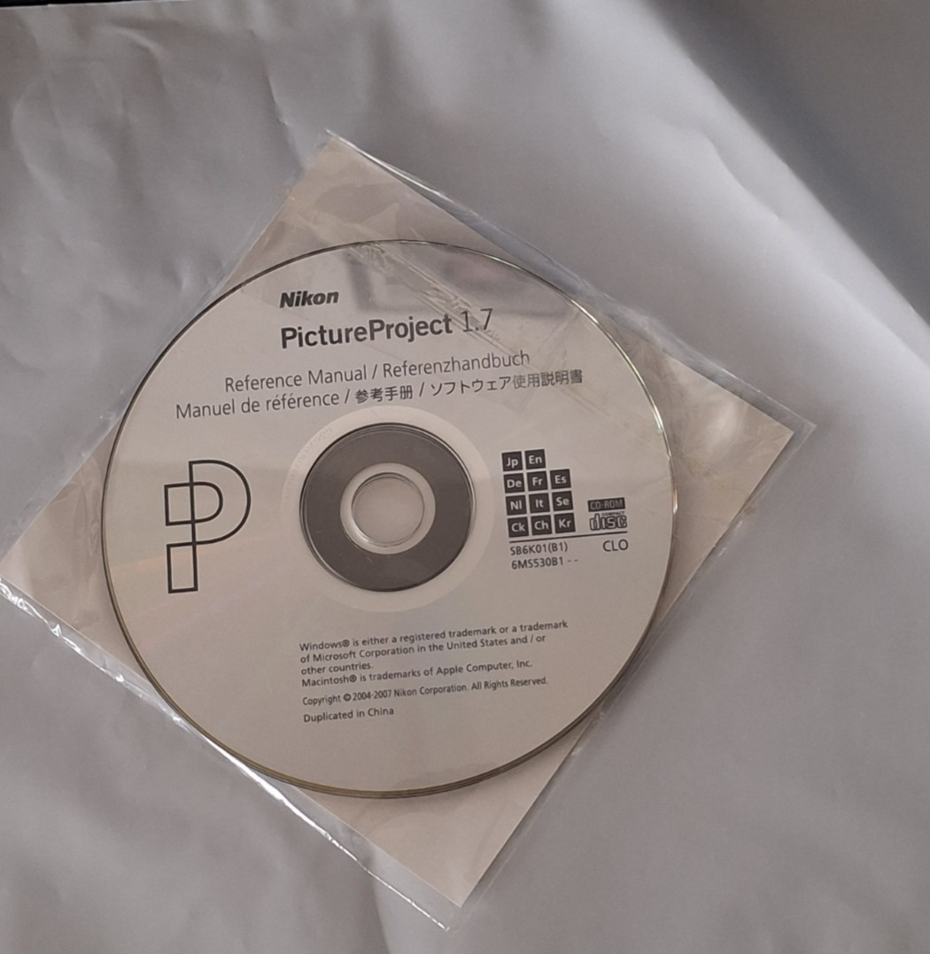 Nikon Picture Project 1.7 CD-Rom  Software / Reference Manual 2 CDs NEW Sealed