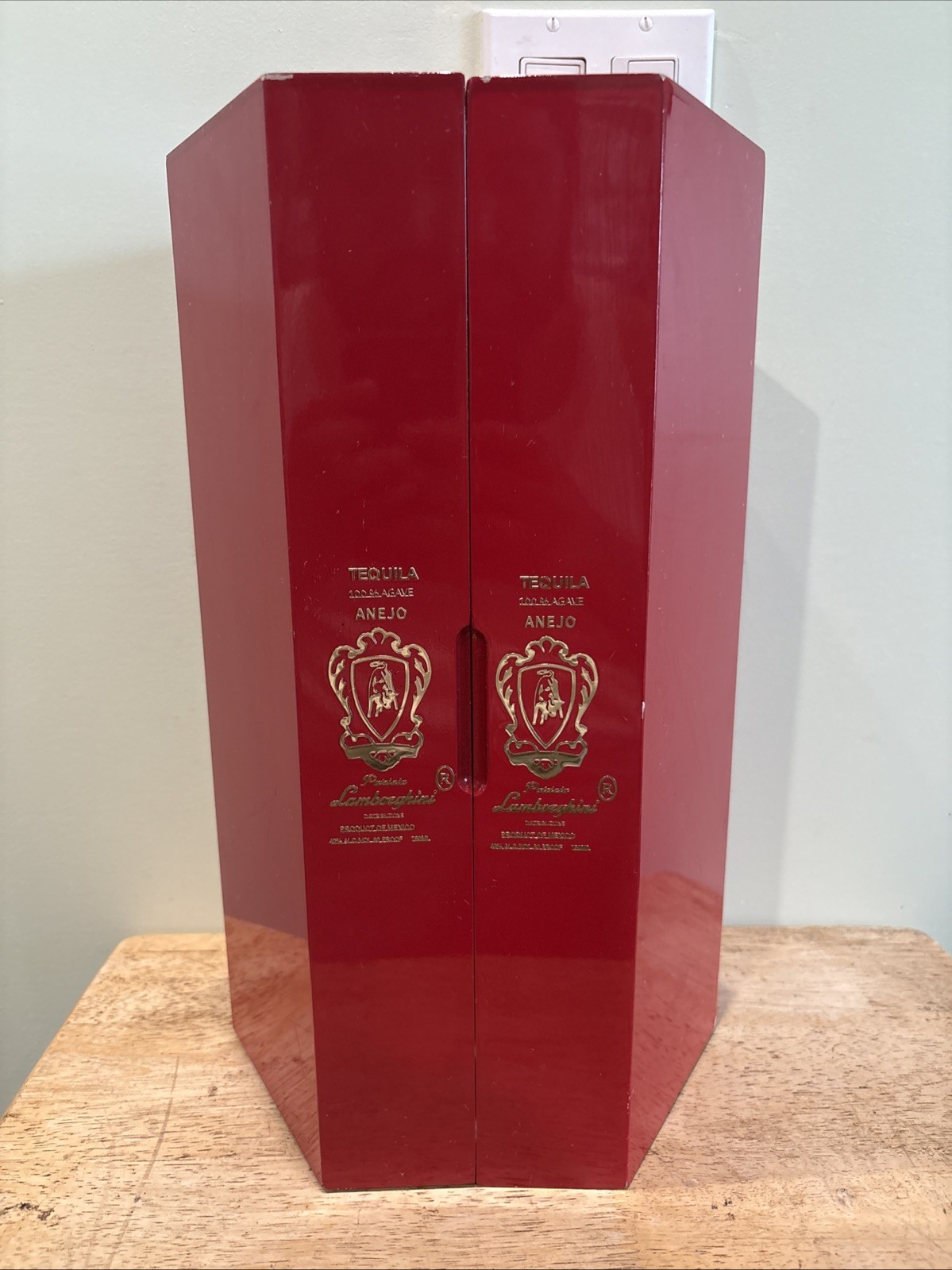 Patricia Lamborghini Tequila Anejo Luxury Mirrored Gift Box *no Bottle*