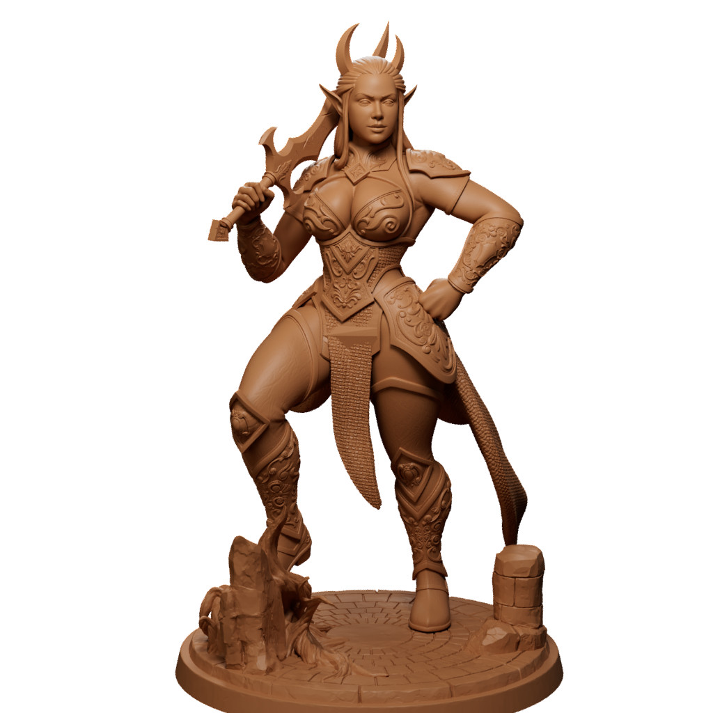 Dungeons & Dragons Playable Character - Female Elf - Moonblade - Fighter