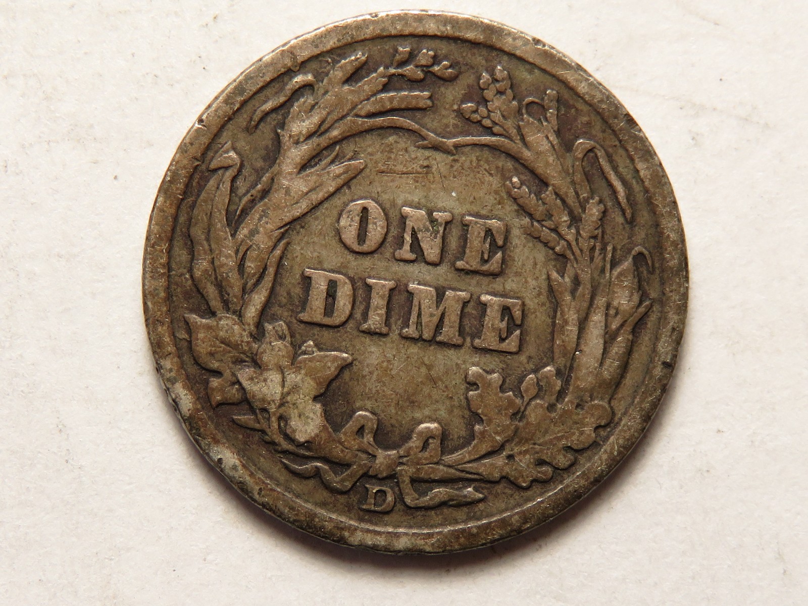 1914-D Barber Dime Grading Fine
