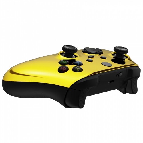 Chrome Gold Xbox One Series S|X SMART Custom Rapid Fire Modded Controller FPS