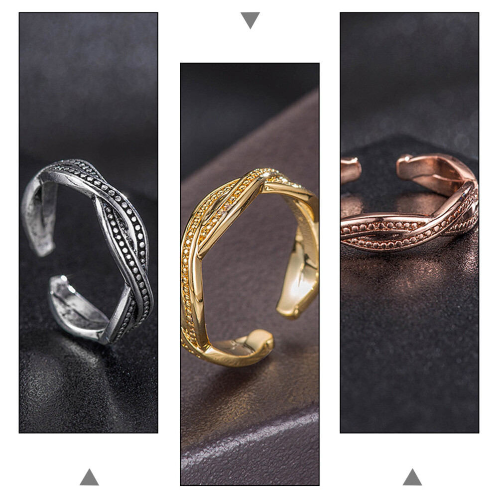 3PCS Adjustable Foot Ring Toe Ring Decoration Creative Knuckle Rings Set