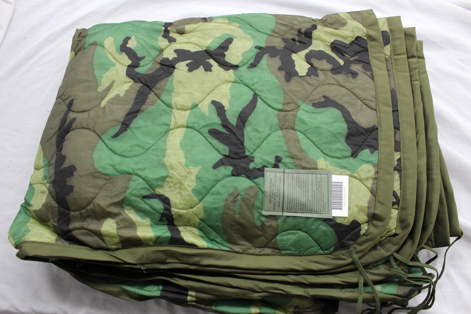 New Genuine US Military Surplus USGI Woodland Camo Poncho Liner Woobie Blanket