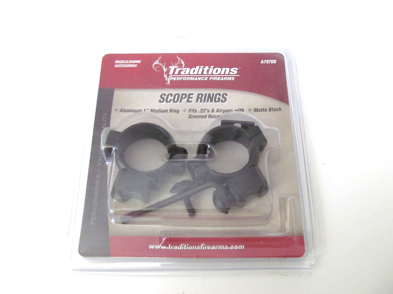 Traditions A797DS Scope Rings,Black