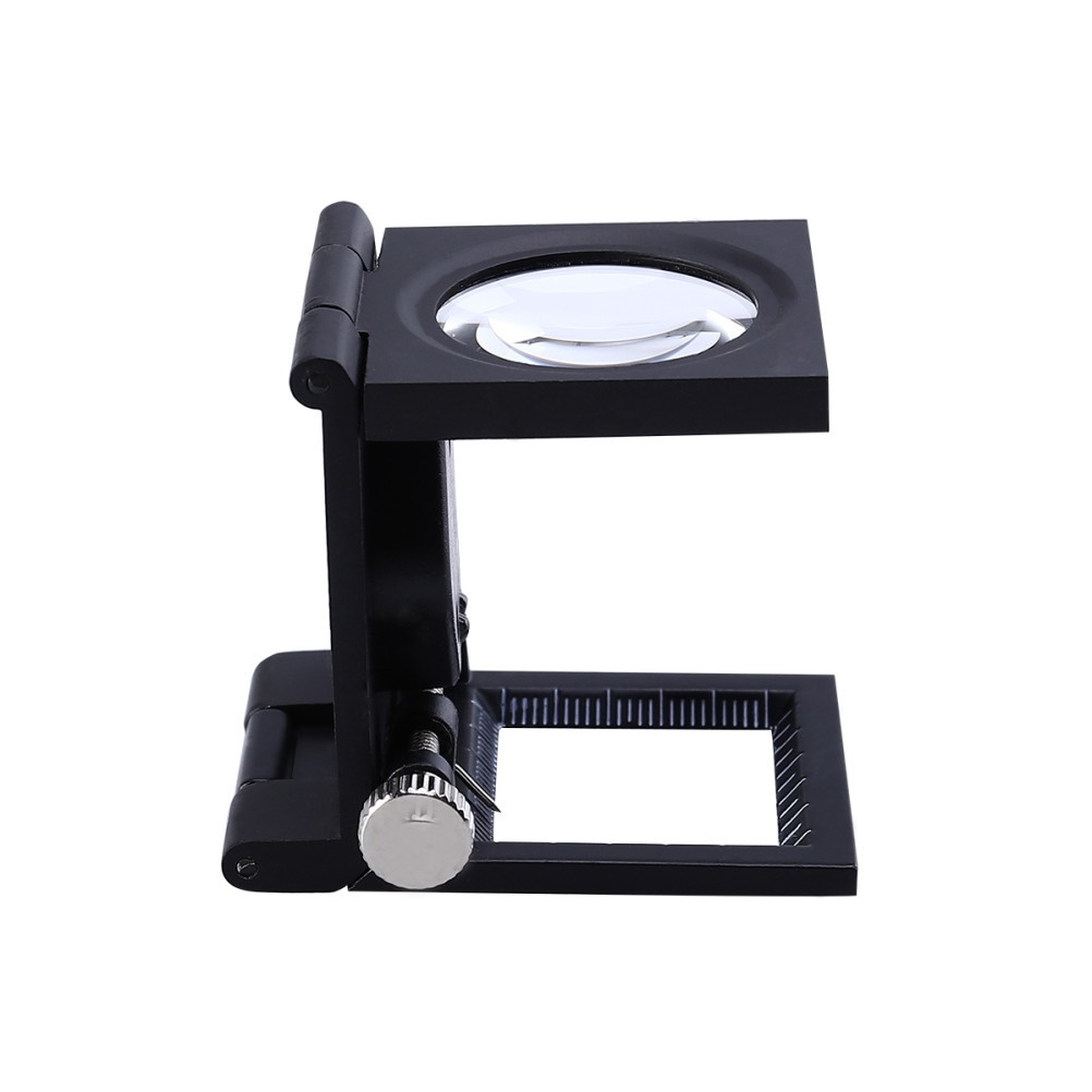 Portable 8X Magnifier Glass Stand Three Folding Desktop with Led Lights Scale