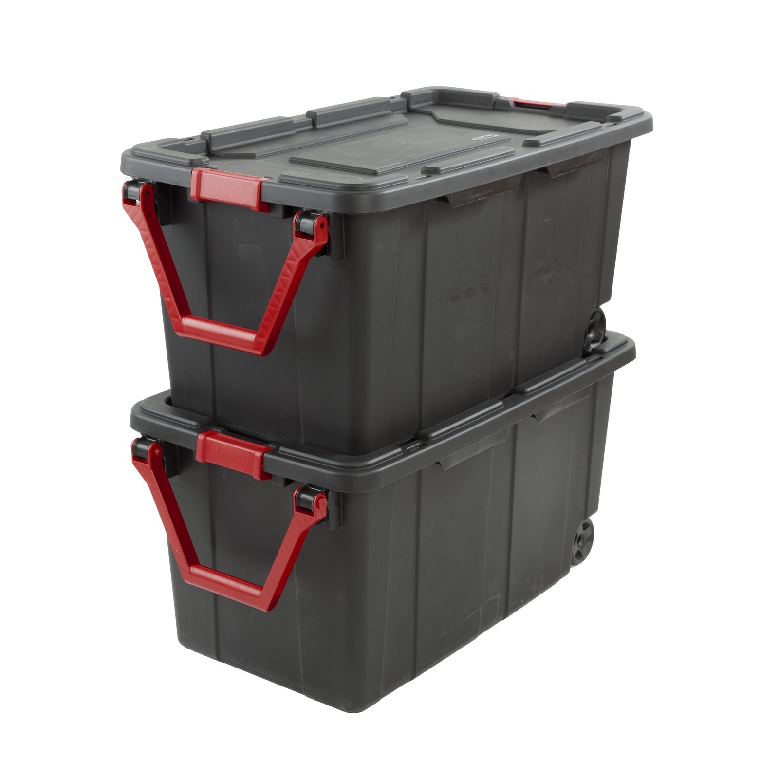Rolling Wheeled Storage Tote 40 gal Heavy Duty Stackable Extra Large Container