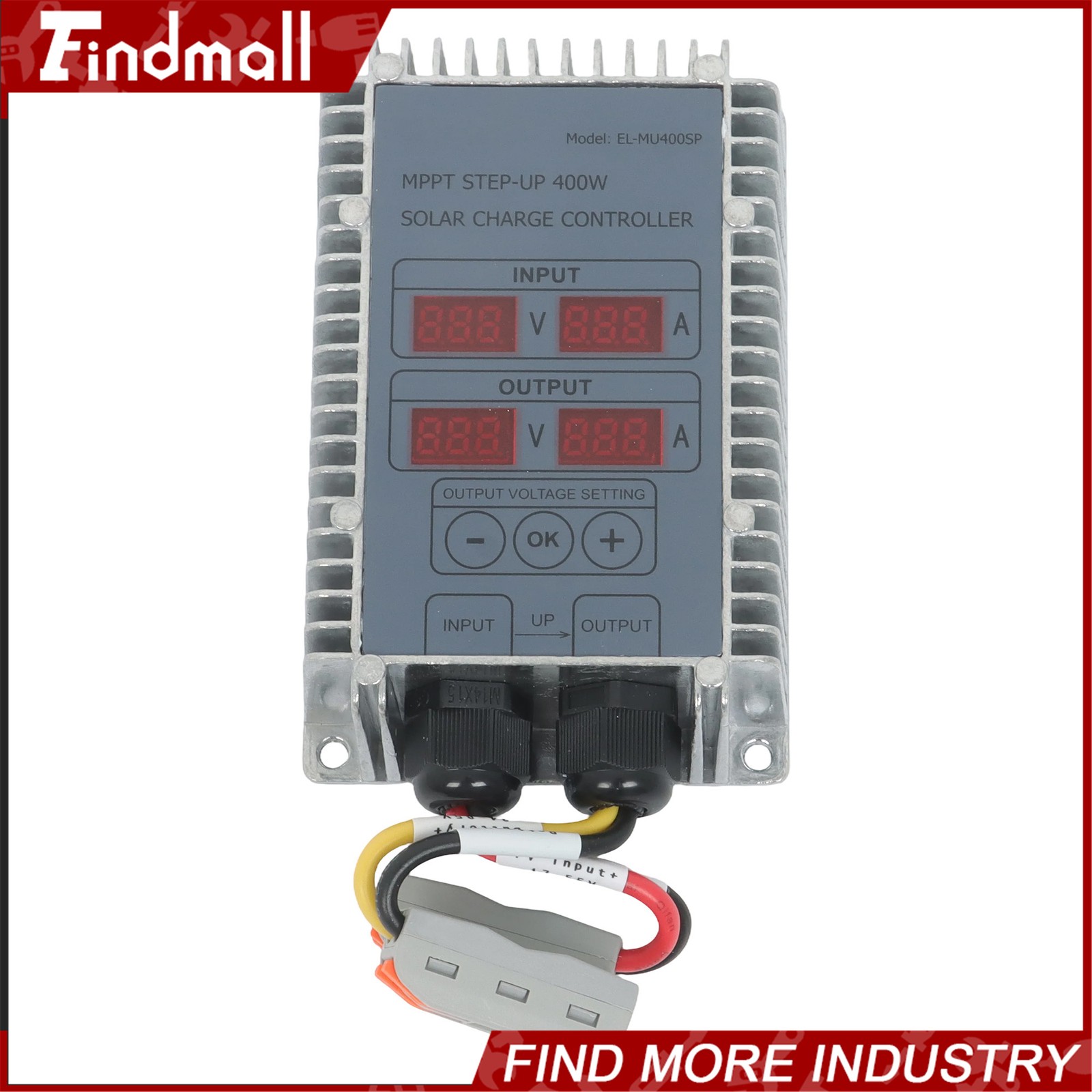 Findmall 400W Solar Battery Charge Controller Boost MPPT Voltage Adjustable